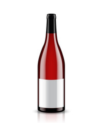 Mockup wine bottle. vector design.