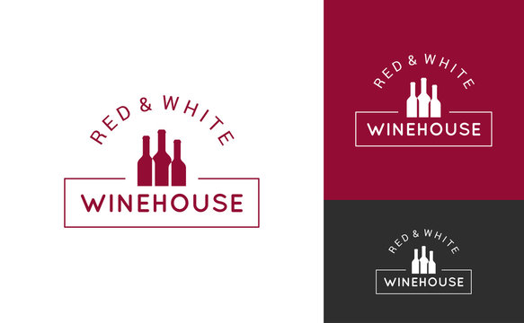 wine logo set design background