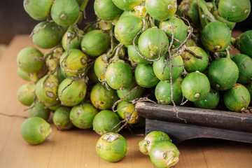 betel nut on wooden