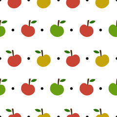 Apple Seamless Pattern Vector