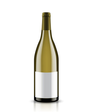 Mockup wine bottle. vector design.