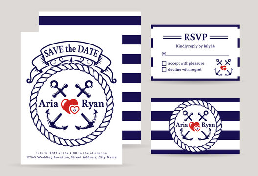 Sea wedding invitations.