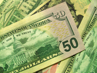 Fototapeta na wymiar Money background with american dollars