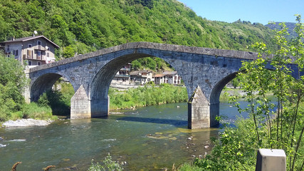   bridge Ganda in Morbegno, Valtellina in Italy