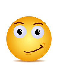 Modern yellow laughing happy smile