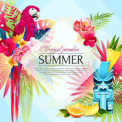 Obraz premium Summer Tropical Paradise Background