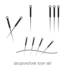 Acupuncture icon vector