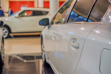 Fototapeta premium New cars at dealer showroom