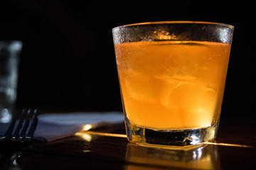 Glowing orange drink