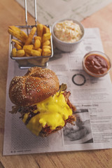 A delicious pulled pork sandwich with barbecue sauce on a bun.