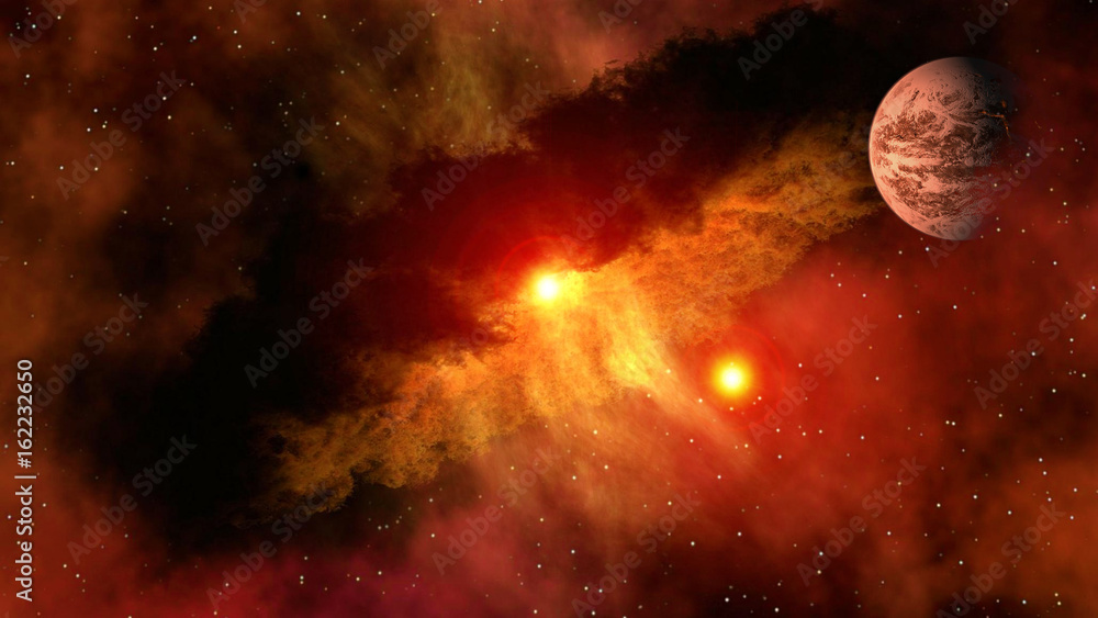 Wall mural outer space planet mars sun astrology milky way solar system galaxy universe. elements of this image