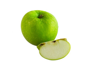 Green Apple Isolated on white background with clipping path
