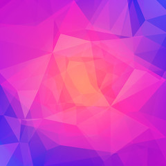 Gradient abstract square triangle background. Vibrant rainbow multicolored polygonal backdrop for business presentation. Positive bright gradient color transition for application and web.