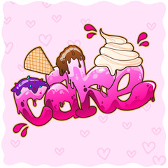 Cake Graffiti Vektor