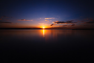 Fototapeta premium evening scene on river