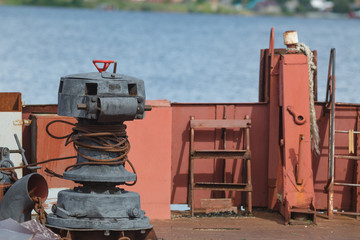 Rust at engine fishing boat
