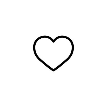heart, love, cardio icon line black on white