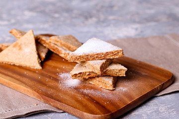 Sweet oatmeal cookies with nuts
