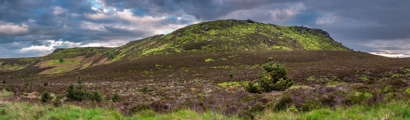 Acrylic prints Hill Simonside and Old Stell Crag Panorama / The Simonside Hills are popular for hiking. Simonside is the summit of these hills seen here with Old Stell Crag to the left