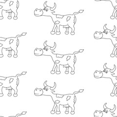 Seamless pattern from cows.