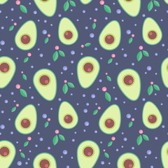 Avocado seamless pattern for print and fabric.