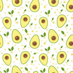Avocado seamless pattern for print and fabric. © Yuzach