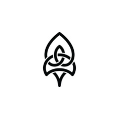 overlapping line floral shape - celtic theme sign