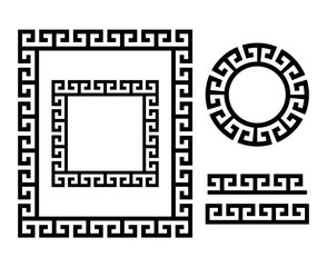 Ancient Greek frame and border - Key pattern form Greece 