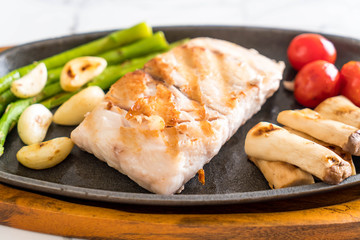 grilled snapper fish steak