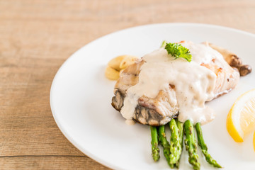 grilled snapper fish steak