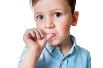 Funny little boy portrait