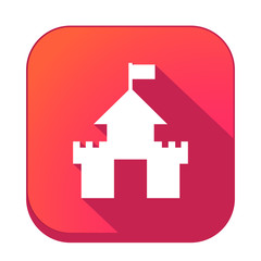 ikona z długim cieniem na tle zaokrąglonego kwadratu