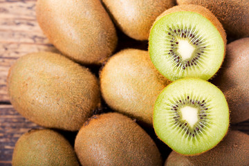 fresh kiwi fruit as background