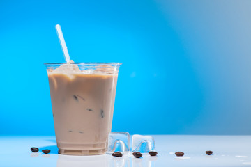 iced coffee in glass cup