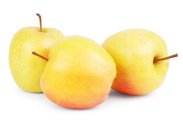 fresh, organic apple, isolated on white background.