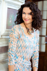 smiling middle-aged woman