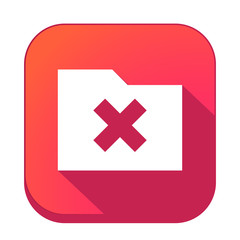 Obraz premium ikona z długim cieniem na tle zaokrąglonego kwadratu