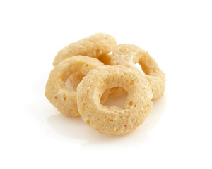cereal rings  on white