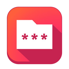 ikona z długim cieniem na tle zaokrąglonego kwadratu