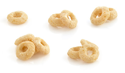 cereal rings  on white