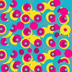 Naklejka premium Small color rings - abstract background. Vector illustration