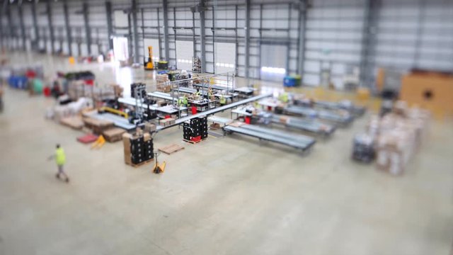 Busy Warehouse Workers Time Lapse