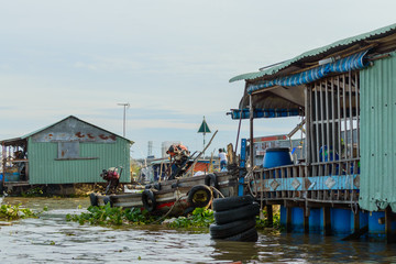 Fototapeta na wymiar Flooting Market on the Mekong River