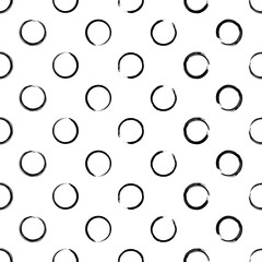 Black Stains seamless pattern. Isolated on white background. Vector illustration. Textile rapport.