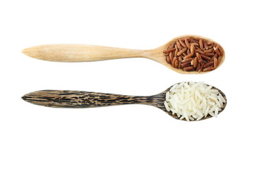 Thai white jasmine rice mixed with brown rice