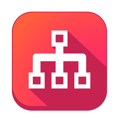 ikona z długim cieniem na tle zaokrąglonego kwadratu