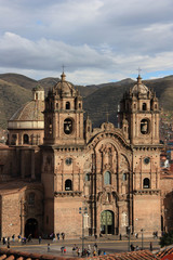 Fototapeta premium Eglise de la Compania de Jesus plaza de Armas à Cusco au Pérou