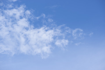 White clouds and blue sky