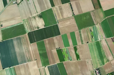 Türaufkleber Luftbild Agrarlandschaft Felder in Deutschland © Mathias Weil