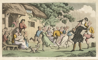 Fototapeta na wymiar Dr Syntax -- Rural Sports. Date: 1815